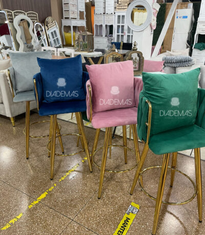 Taburete Trenzado con Coj&iacute;n en colores disponibles