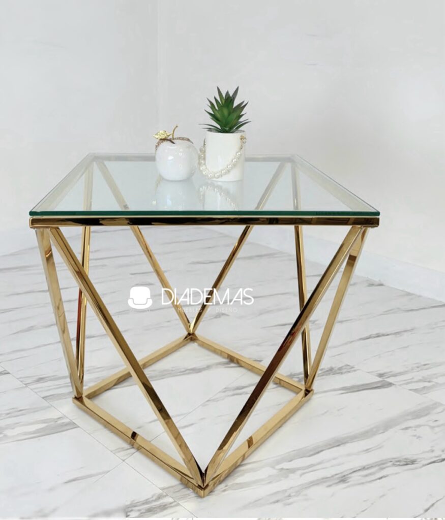 Mesa Diamond 55x50 para living o dormitorio