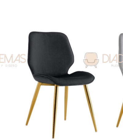 Silla Royal con base met&aacute;lica y tapiz elegante