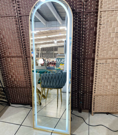 Espejo Media Luna 160x50 con luz led y pedestal