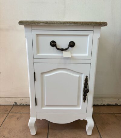 Velador provenzal puerta cajon madera de olmo 42x35x68