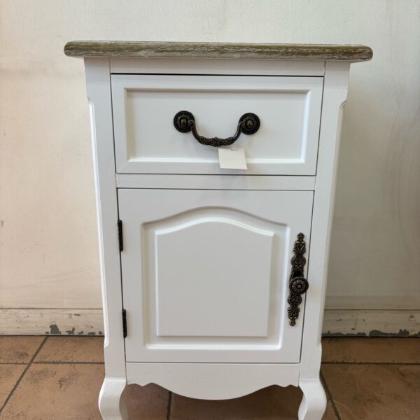 Velador provenzal puerta cajon madera de olmo 42x35x68