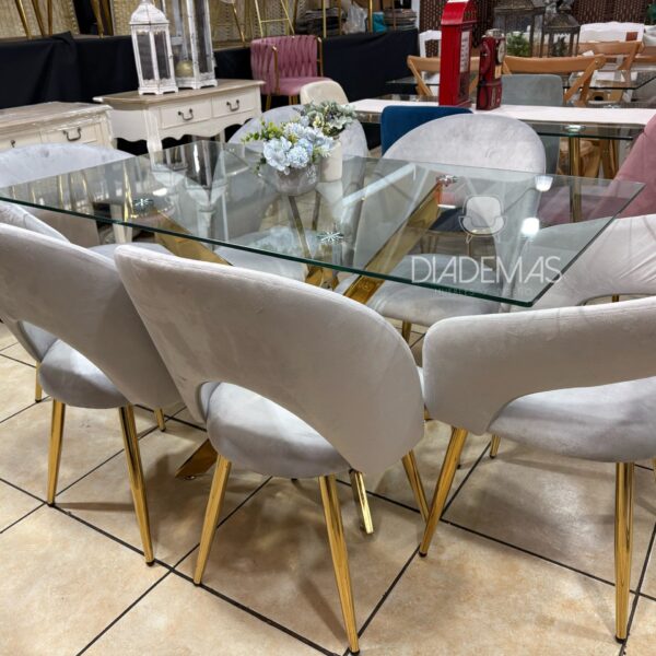 Comedor Siena 140x80 con 4 sillas y 2 sitiales