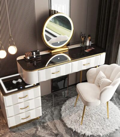 Tocador Relieve Inteligente con espejo y silla