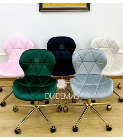 Silla Fiori Gold Escritorio con base dorada