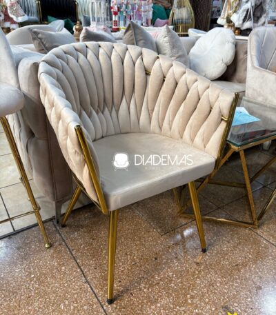 Sitial Trenza negro para comedor o living