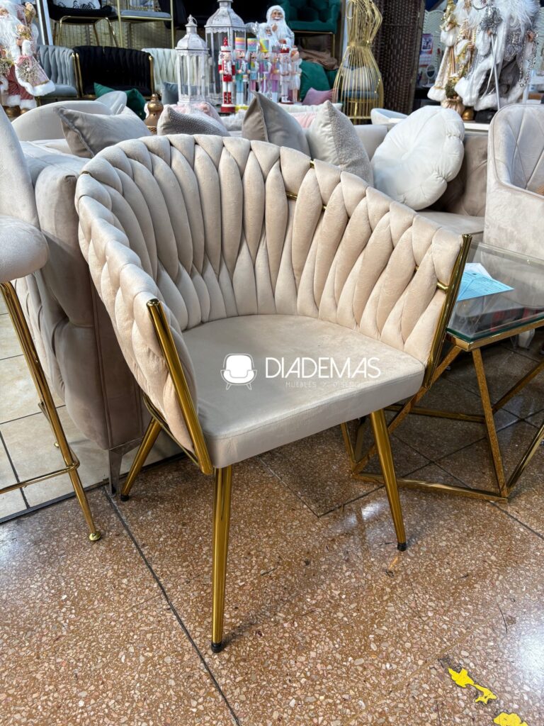 Sitial Trenza negro para comedor o living