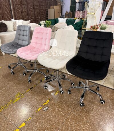 Silla de escritorio Botons regulable con base plateada
