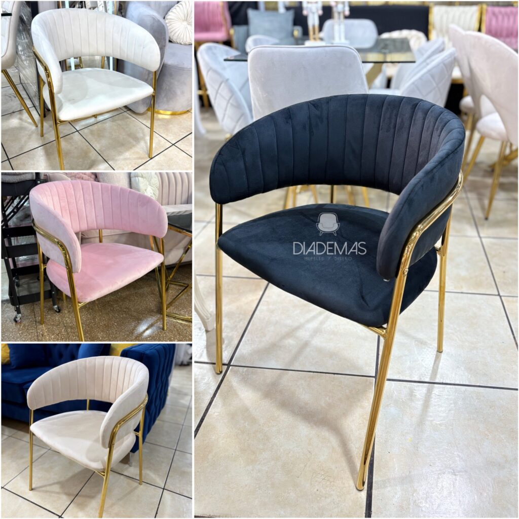 Silla Curva Velvet en varios colores