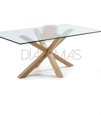 Mesa Madrid imitacion madera de 1.40x80x75