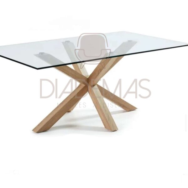 Mesa Madrid imitacion madera de 1.40x80x75