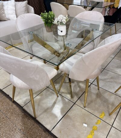 Comedor Siena 1.20x80 con 4 sillas negras