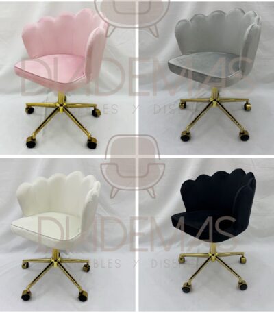 Silla Coral escritorio dorada y regulable