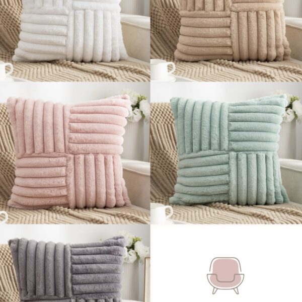 Coj&iacute;n Peludo Zigzag 45x45 con relleno