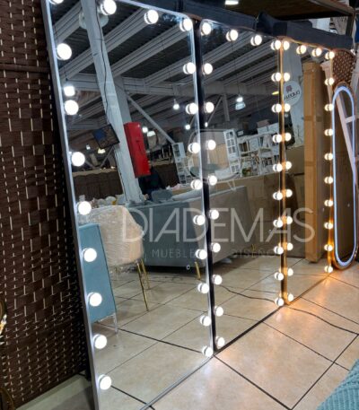 Espejo Hollywood mural 170x70 con luz LED