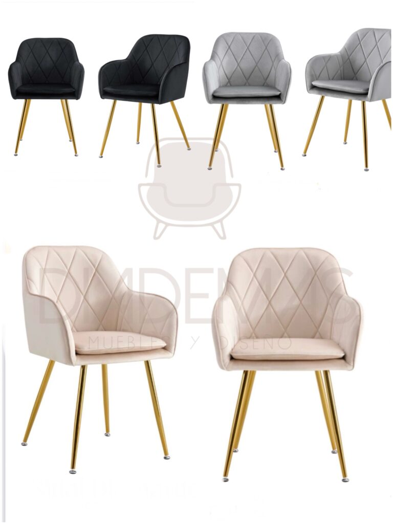 Sitial Diamond con patas doradas