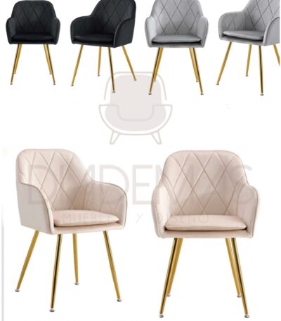 Sitial Diamond con patas doradas