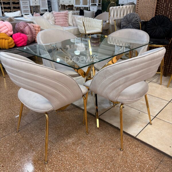 Comedor Manhattan 120x80 con 4 sitiales