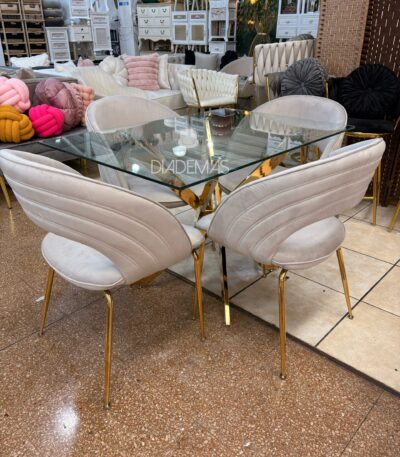 Comedor Manhattan 120x80 con 4 sitiales