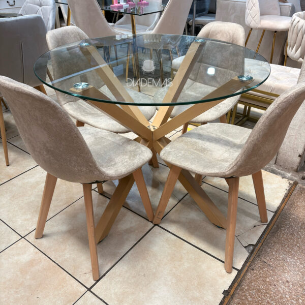 Comedor Madrid Antique de 1 metro con 4 sillas