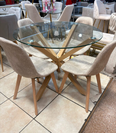 Comedor Madrid Antique de 1 metro con 4 sillas