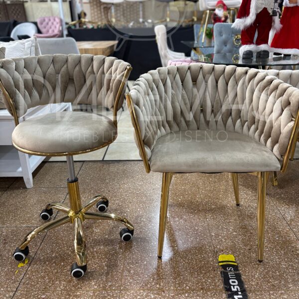 Set Office Trenzado con sitial y silla de escritorio