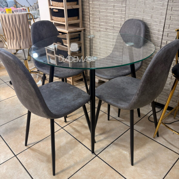 Comedor Smart de 1.20 redondo con 4 sillas