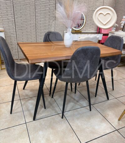 Comedor rustico 1.20 con 4 sillas Smart Antique