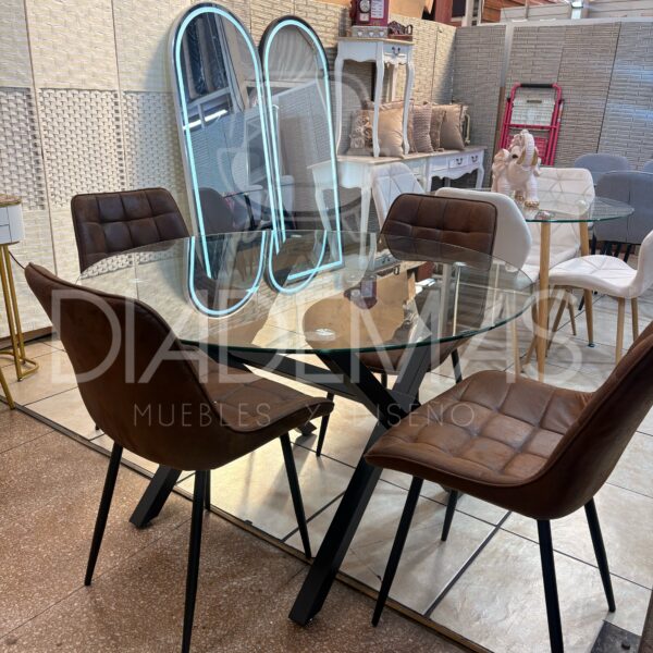 Comedor Bursa 1.20 con 4 sillas Botons Antique