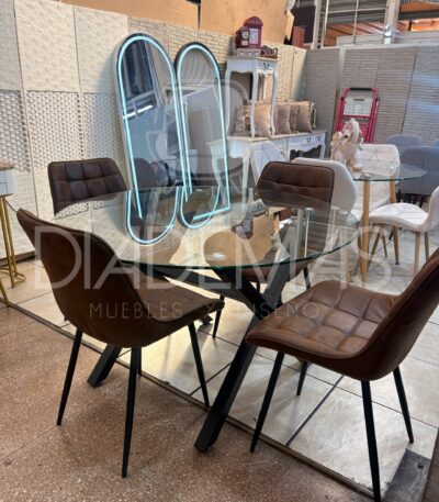 Comedor Bursa 1.20 con 4 sillas Botons Antique