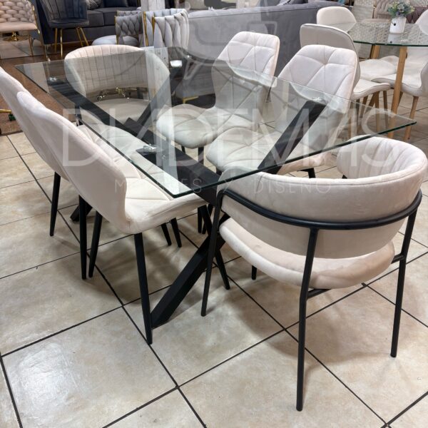 Comedor Atenas con mesa Bursa y 6 asientos