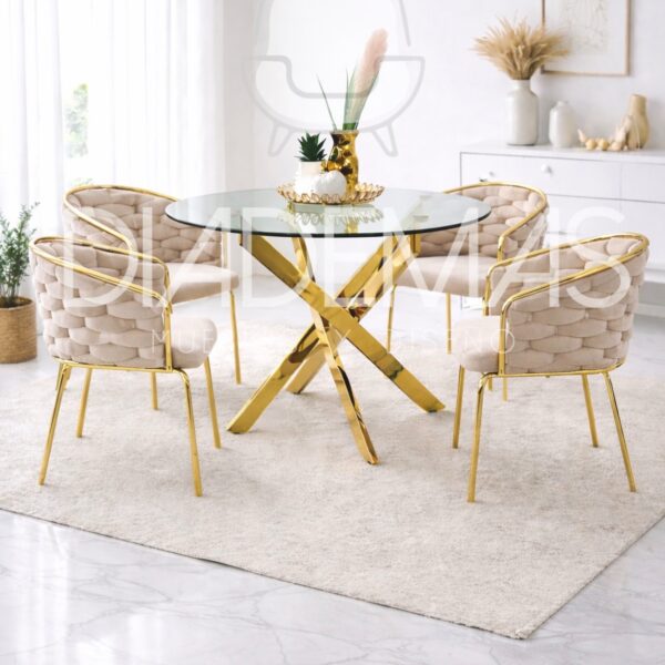Comedor Singapur con mesa de 1 metro y 4 sitiales