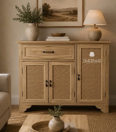 Buffet rustico de madera de haya 100x35x90