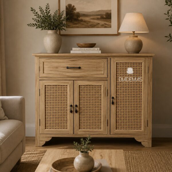 Buffet rustico de madera de haya 100x35x90